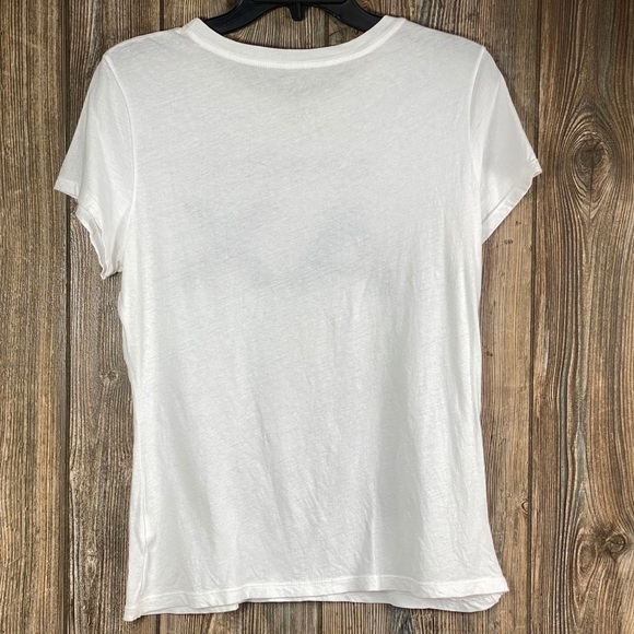 AX Armani Exchange Silver Diamond Sequined T Shirt - Picture 2 of 5